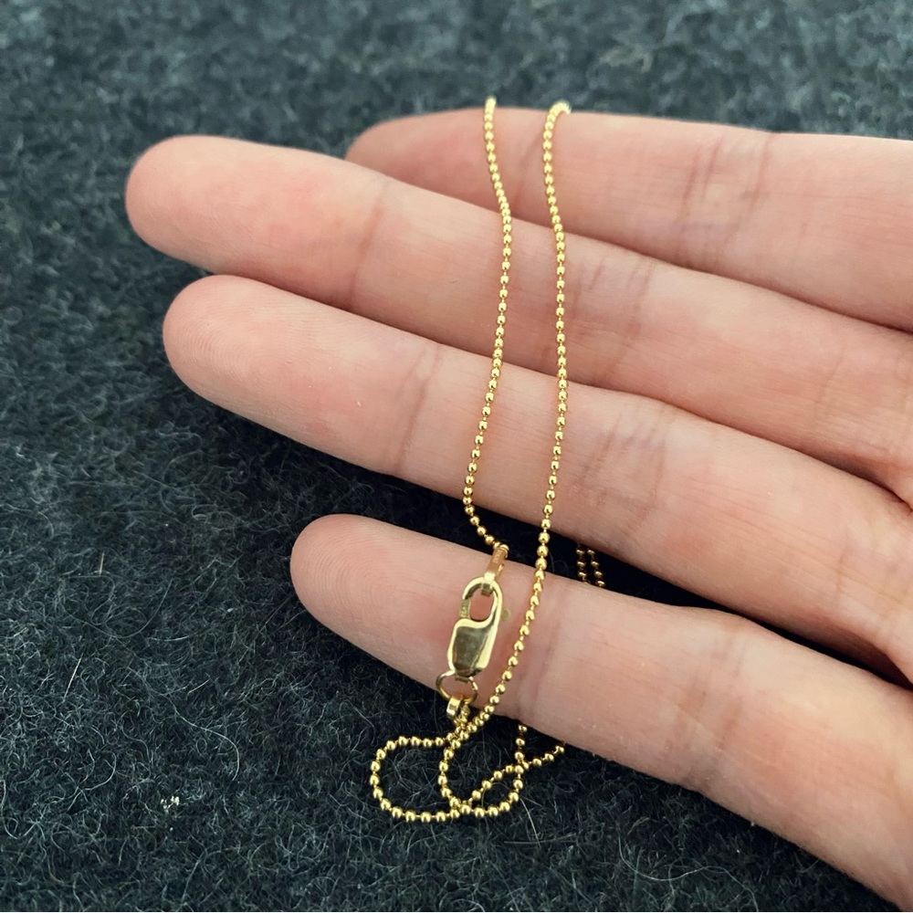 SOLD 14k gold filled ball chain 16” new!